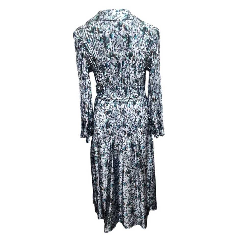 Vince Berry Blooms Pleated Midi Shirt Dress - image 3