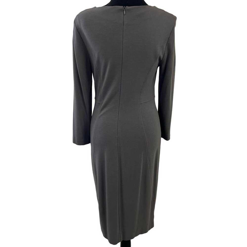 Perserico Grey Brown Buckle Long Sleeve Dress 8 - image 6