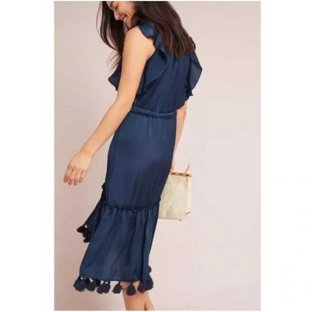 MISA Blue Lenora Tasseled Midi Dress - image 3