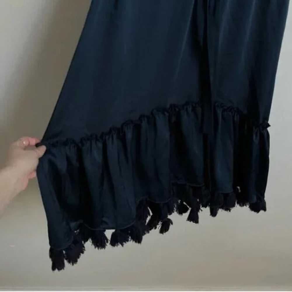 MISA Blue Lenora Tasseled Midi Dress - image 5
