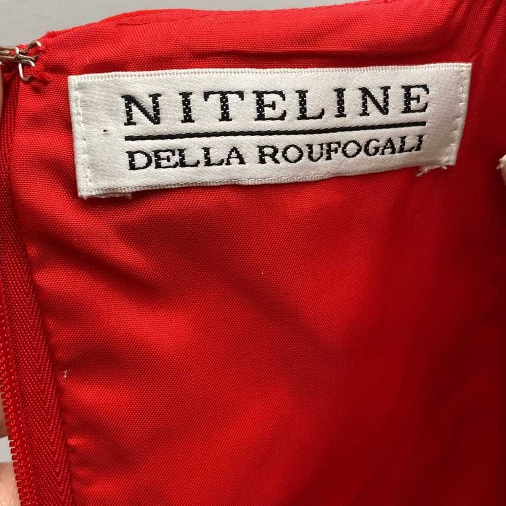 Vintage Della Roufogali Niteline Red Gown With Sl… - image 10