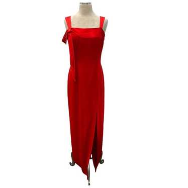 Vintage Della Roufogali Niteline Red Gown With Sl… - image 1