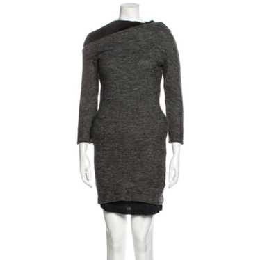 Balenciaga Wool Sheath Mini Dress with Pockets Si… - image 1