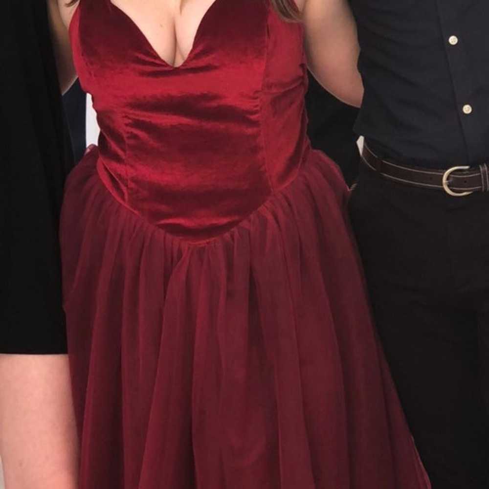 Wine Red Prom Dress - image 3