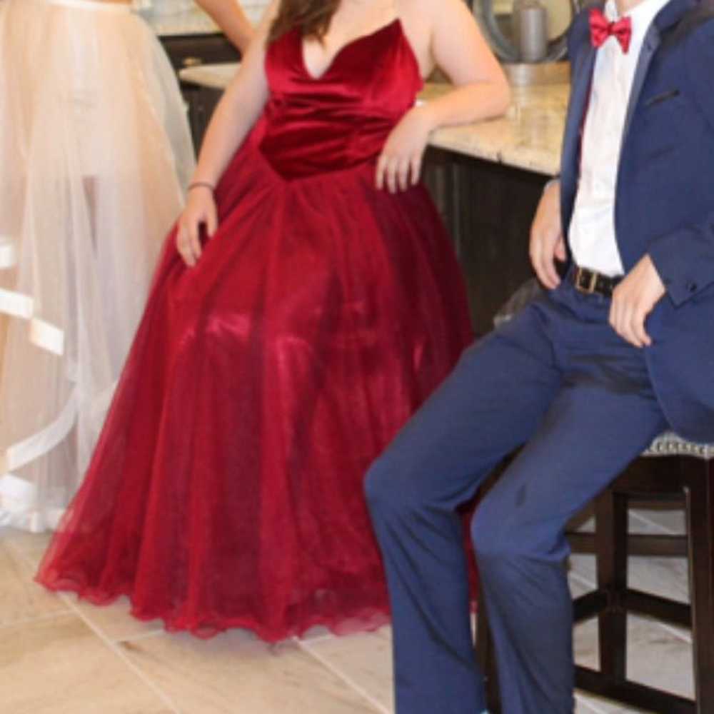 Wine Red Prom Dress - image 4