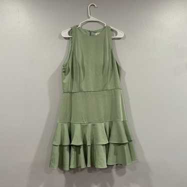 Mac Duggal 55291 Pistachio Green Ruffle Hem Dress 