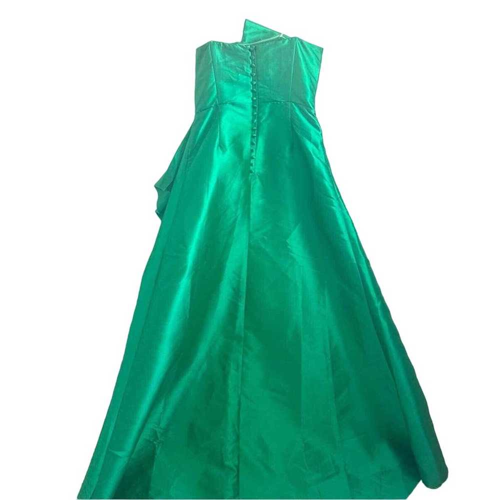 Elliatt Evening Gown Green Protea Strapless Asymm… - image 11