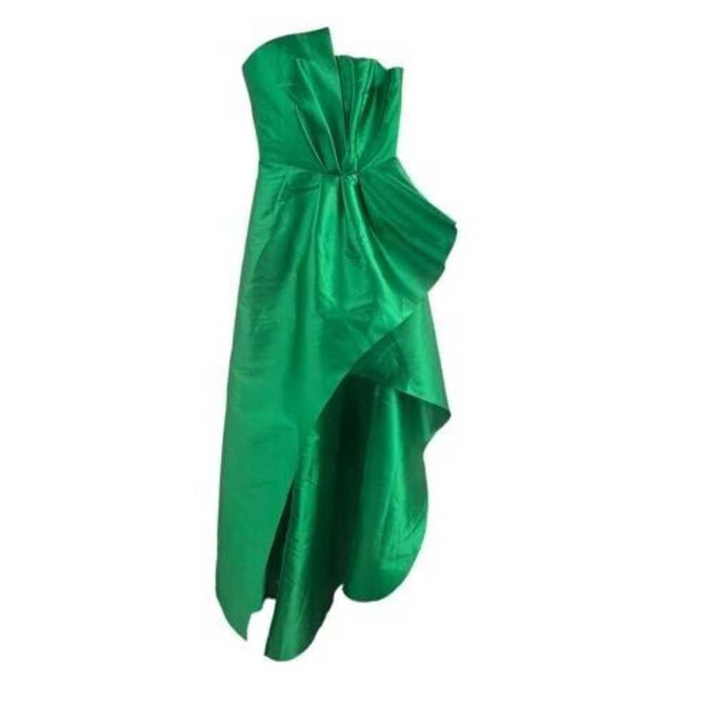 Elliatt Evening Gown Green Protea Strapless Asymm… - image 2
