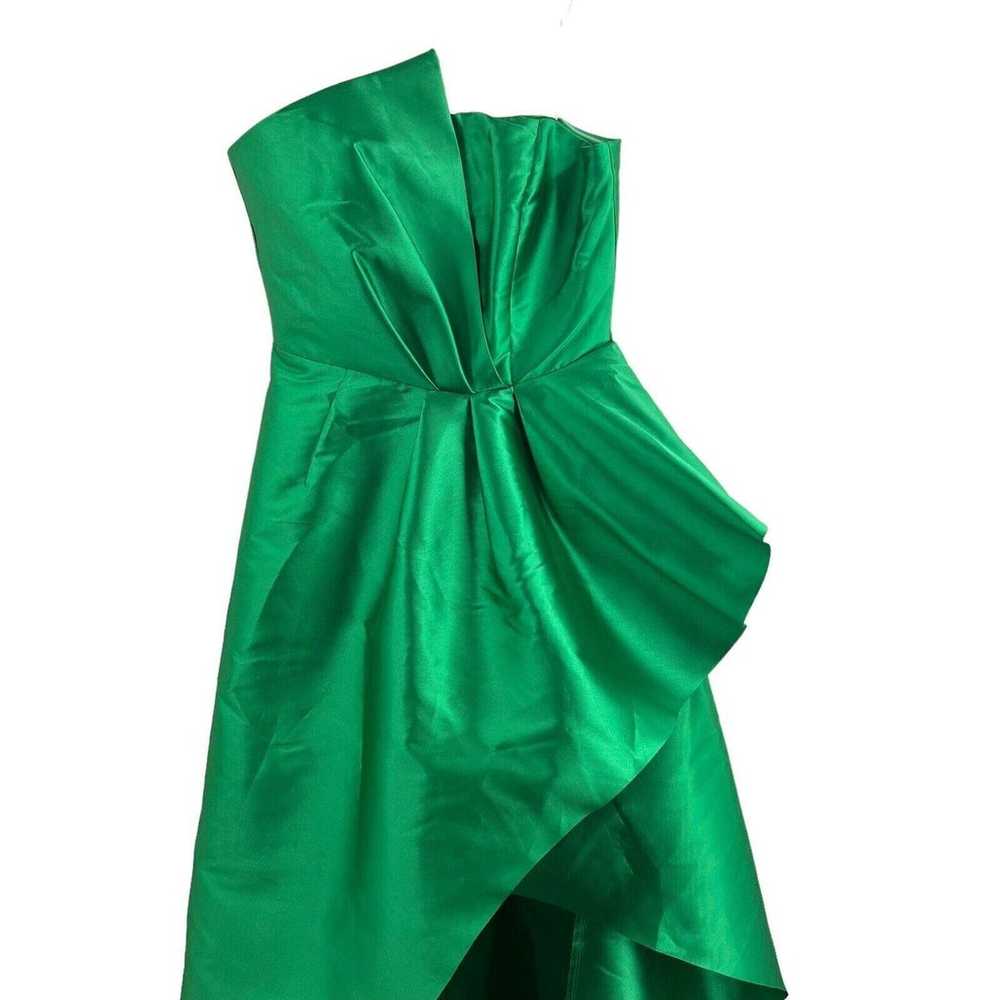 Elliatt Evening Gown Green Protea Strapless Asymm… - image 4