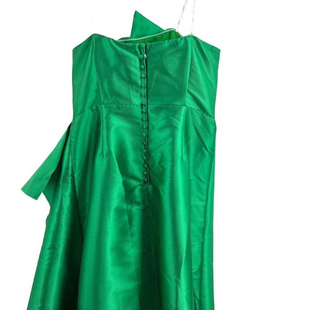 Elliatt Evening Gown Green Protea Strapless Asymm… - image 5