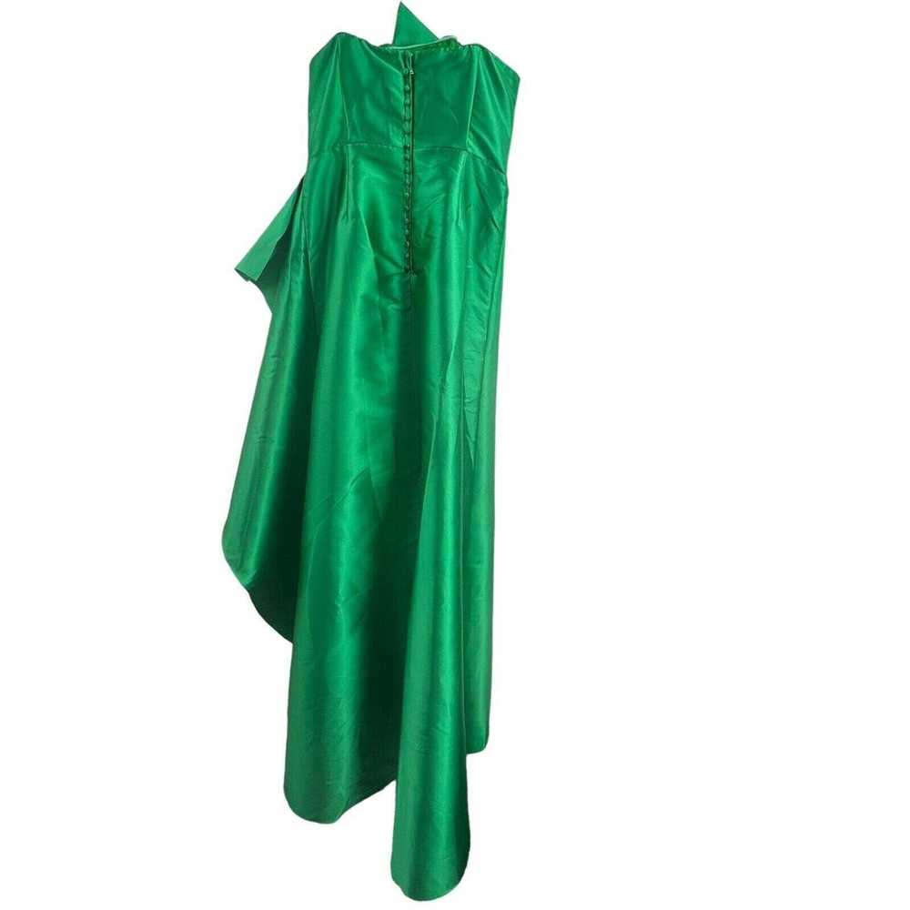 Elliatt Evening Gown Green Protea Strapless Asymm… - image 6