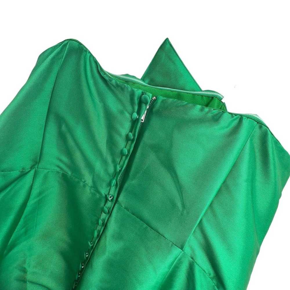 Elliatt Evening Gown Green Protea Strapless Asymm… - image 7