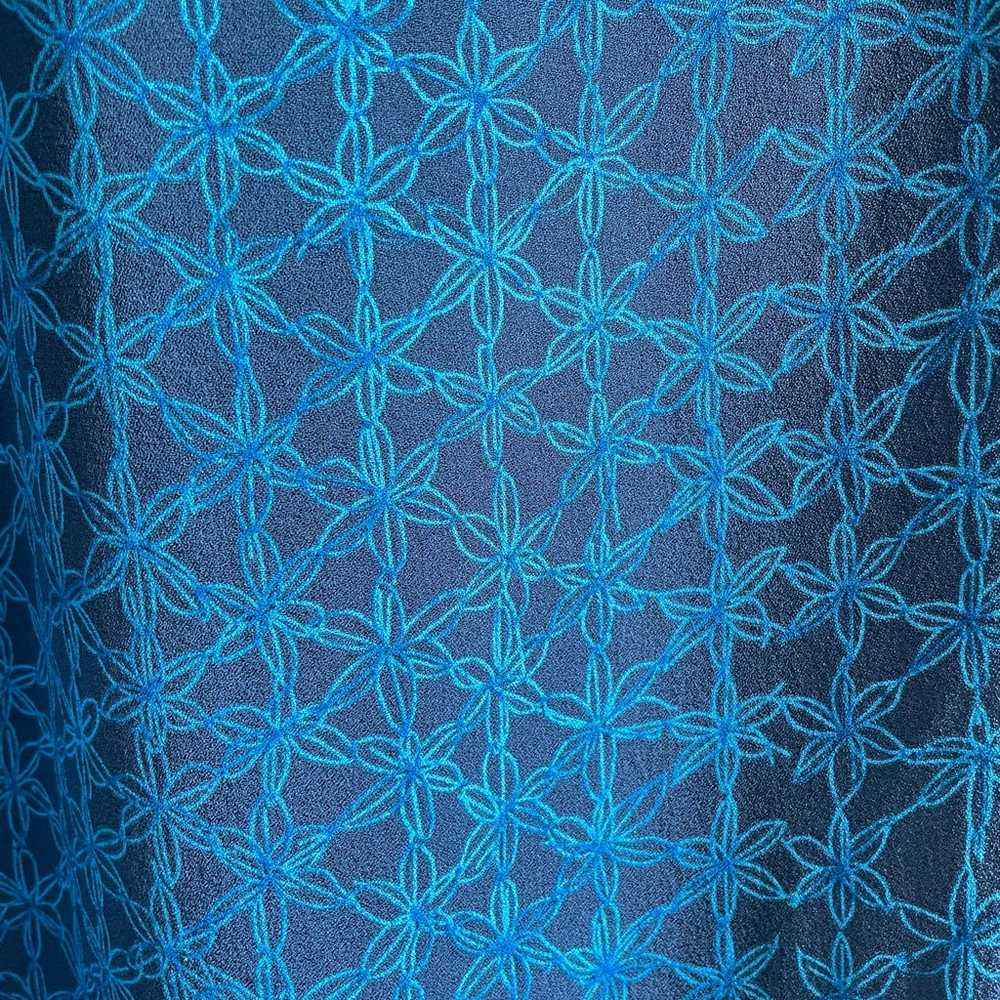 NEW Creatures of Comfort blue silk long midi dres… - image 8