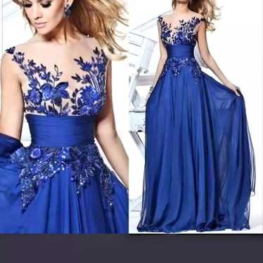 Royal Blue Lace Mermaid-style Party Dres - image 1