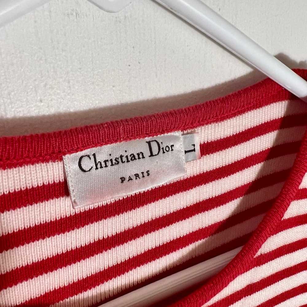 Vintage Christian Dior Paris Striped Monogrammed … - image 3