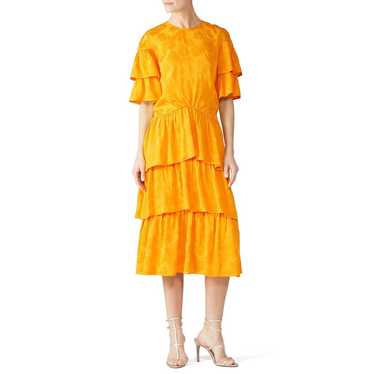 Rejina Pyo Dress Marigold Printed Laura Flutter S… - image 1