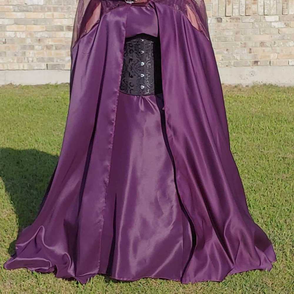 Purple dress and cloak - image 1