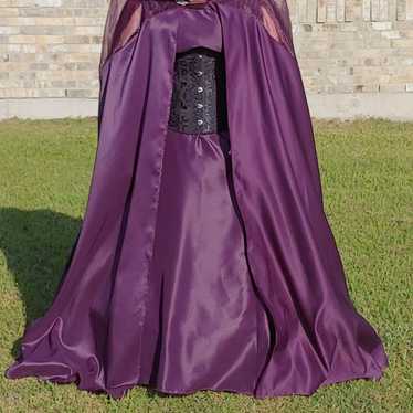 Purple dress and cloak