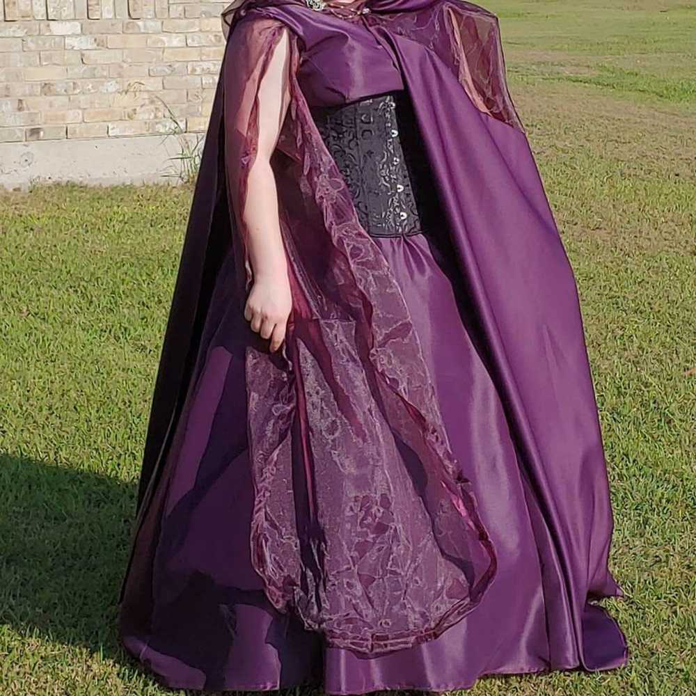 Purple dress and cloak - image 5