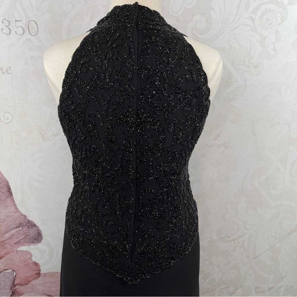 JKara Black Beaded Gown Size 16 - image 9
