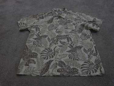 Columbia Shirt Mens XL Green Brown Leaf Print Sho… - image 1