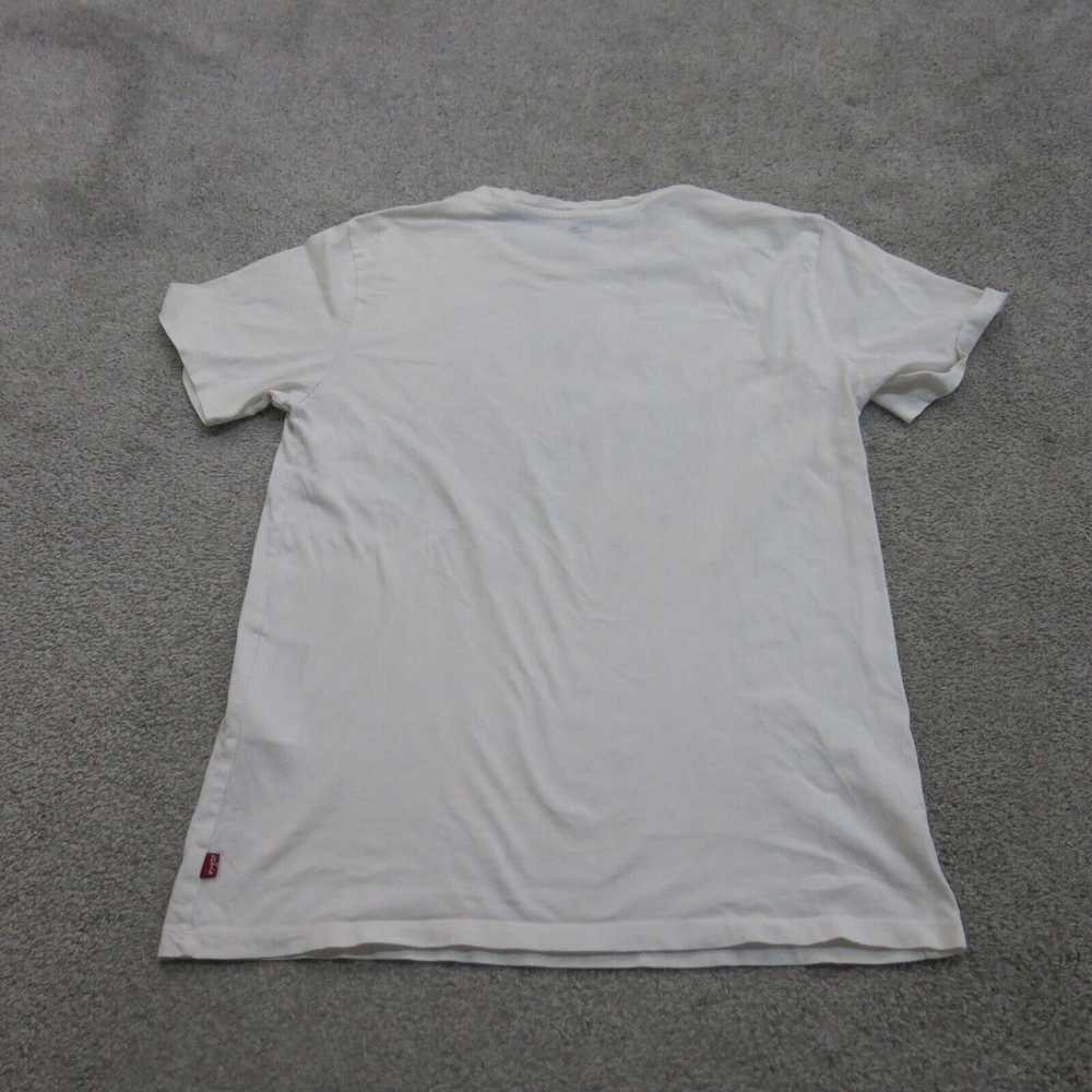 Vintage Levis Shirt Mens Small White Short Sleeve… - image 2