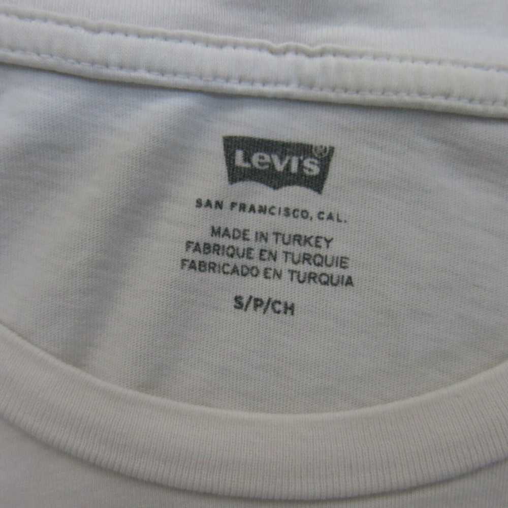 Vintage Levis Shirt Mens Small White Short Sleeve… - image 5