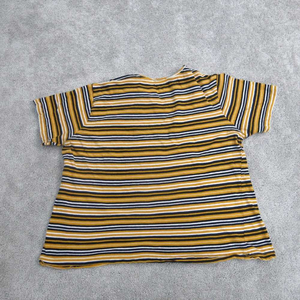 Zara Shirt Womens Medium Yellow Striped Trafaluc … - image 2