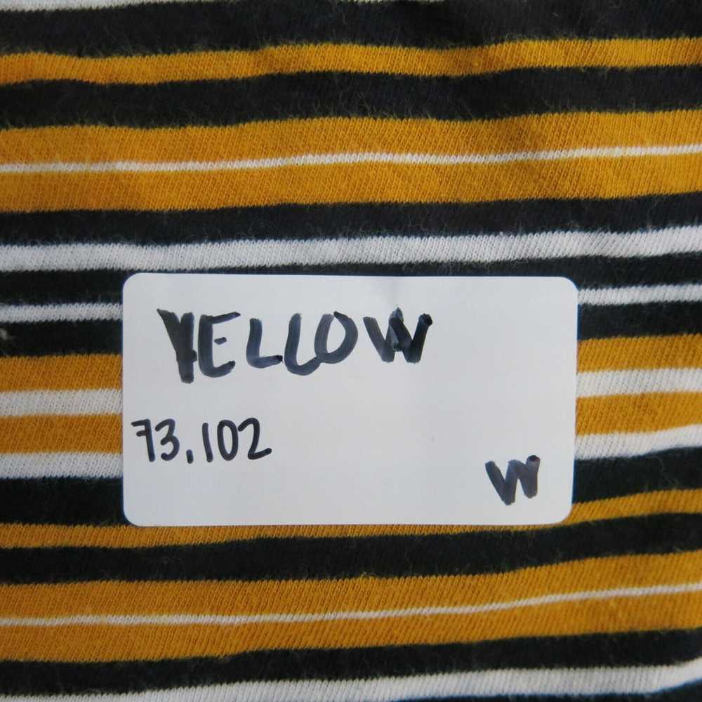 Zara Shirt Womens Medium Yellow Striped Trafaluc … - image 6