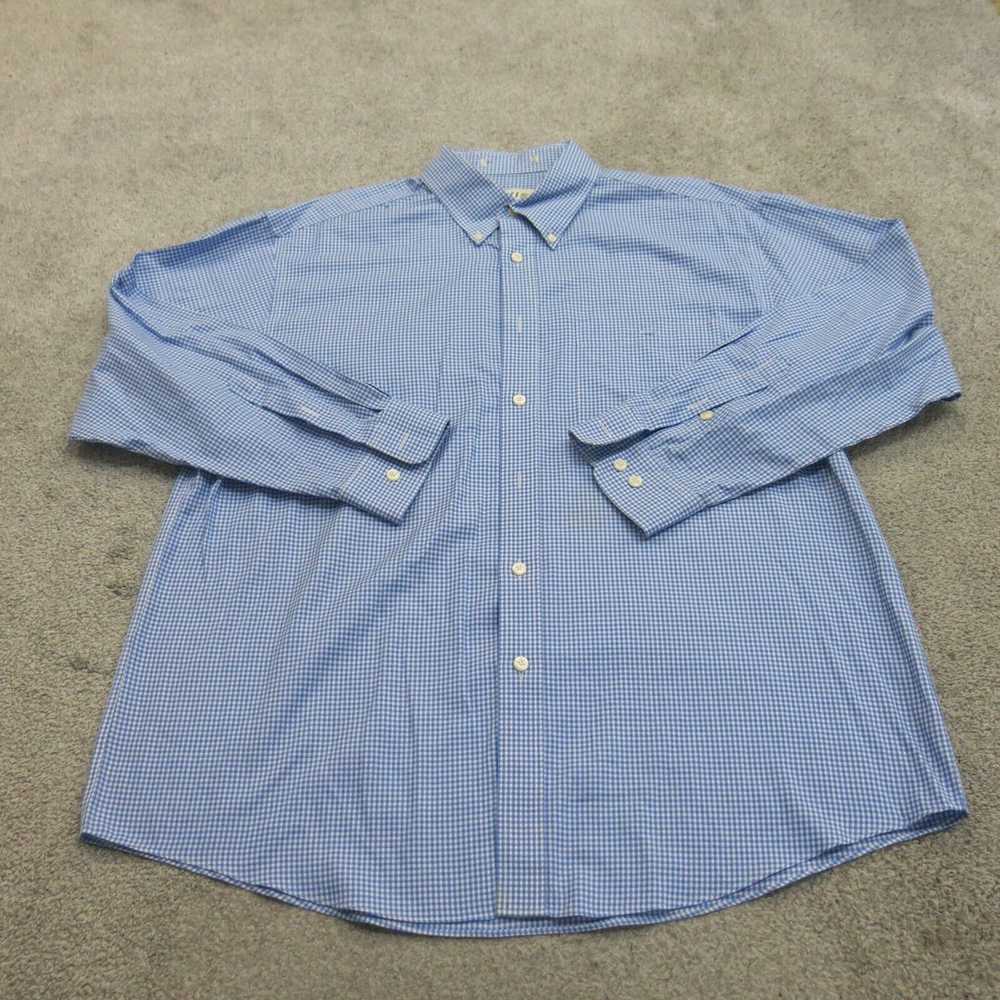 Vintage Orvis Mens Gingham Button Down Shirt Long… - image 1