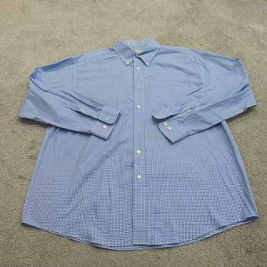 Vintage Orvis Mens Gingham Button Down Shirt Long… - image 1