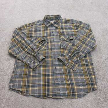 Dickies Mens Plaid Button Up Shirt Long Sleeve 10… - image 1