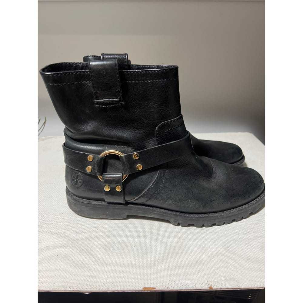 Tory Burch Leather biker boots - image 2
