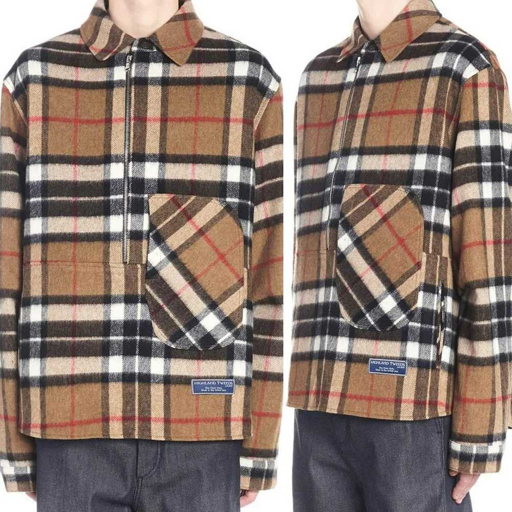 WE11DONE We11done Oversized Half-Zip Front Check … - image 4