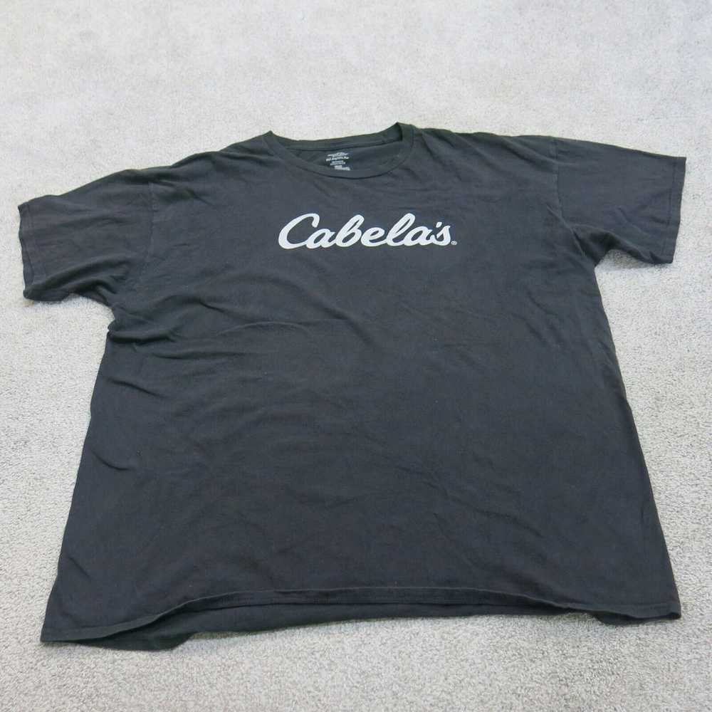 Cabelas Shirt Mens 2XL Black Vintage Crew Neck Te… - image 1