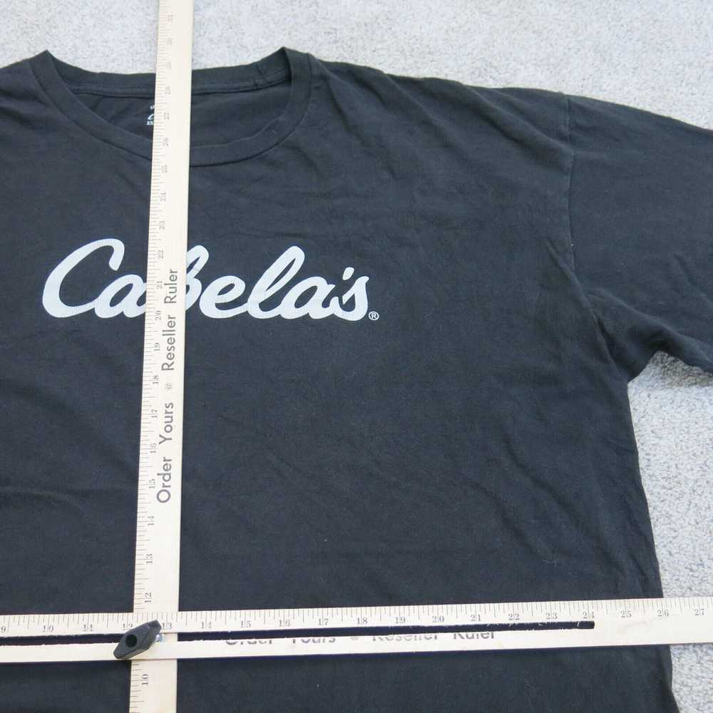 Cabelas Shirt Mens 2XL Black Vintage Crew Neck Te… - image 3