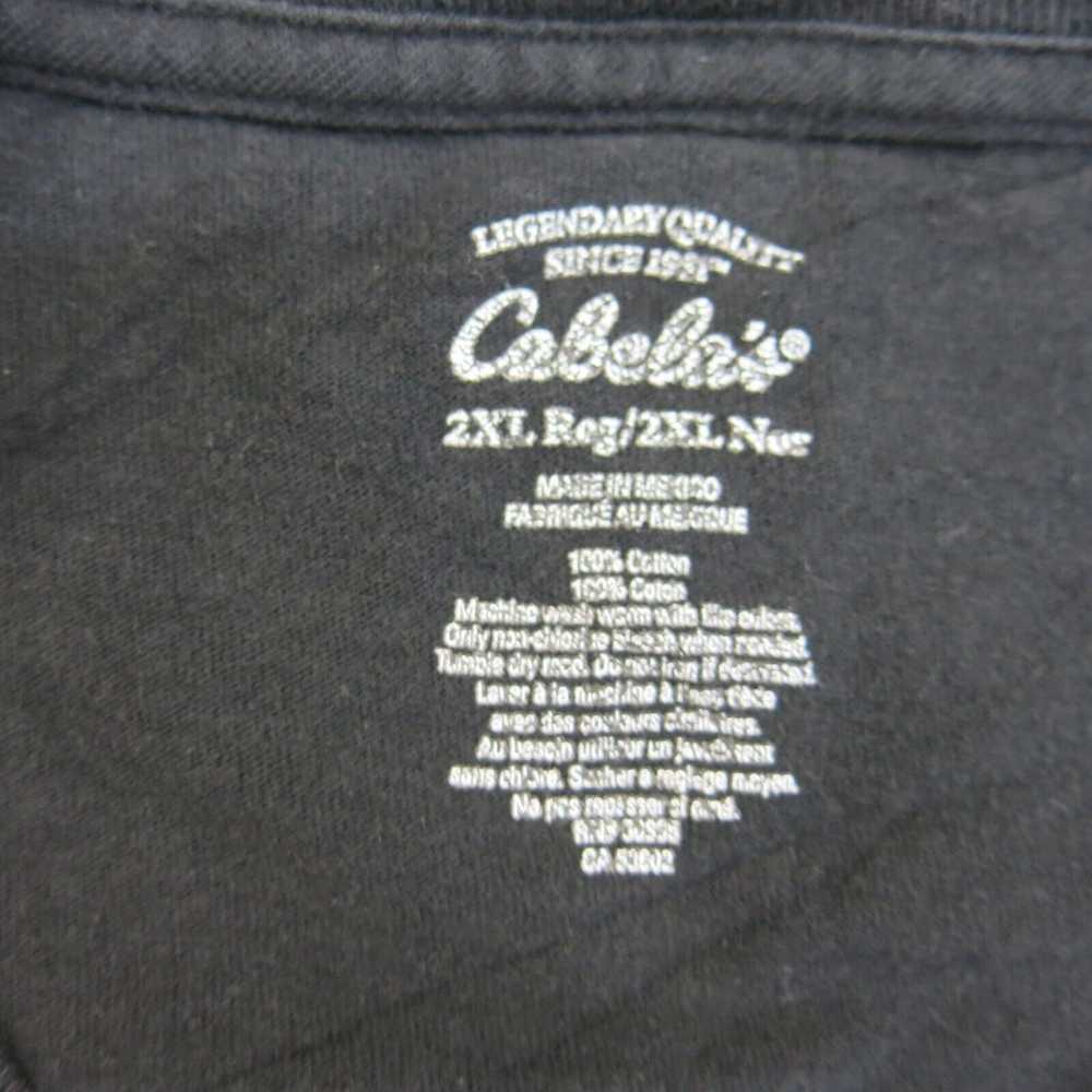 Cabelas Shirt Mens 2XL Black Vintage Crew Neck Te… - image 5