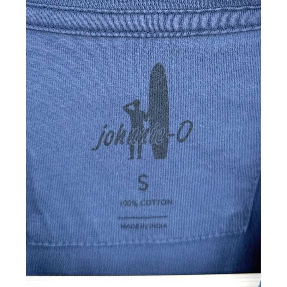 Johnnie-O Blue Striped Pocket T-Shirt Mens Sz S - image 2