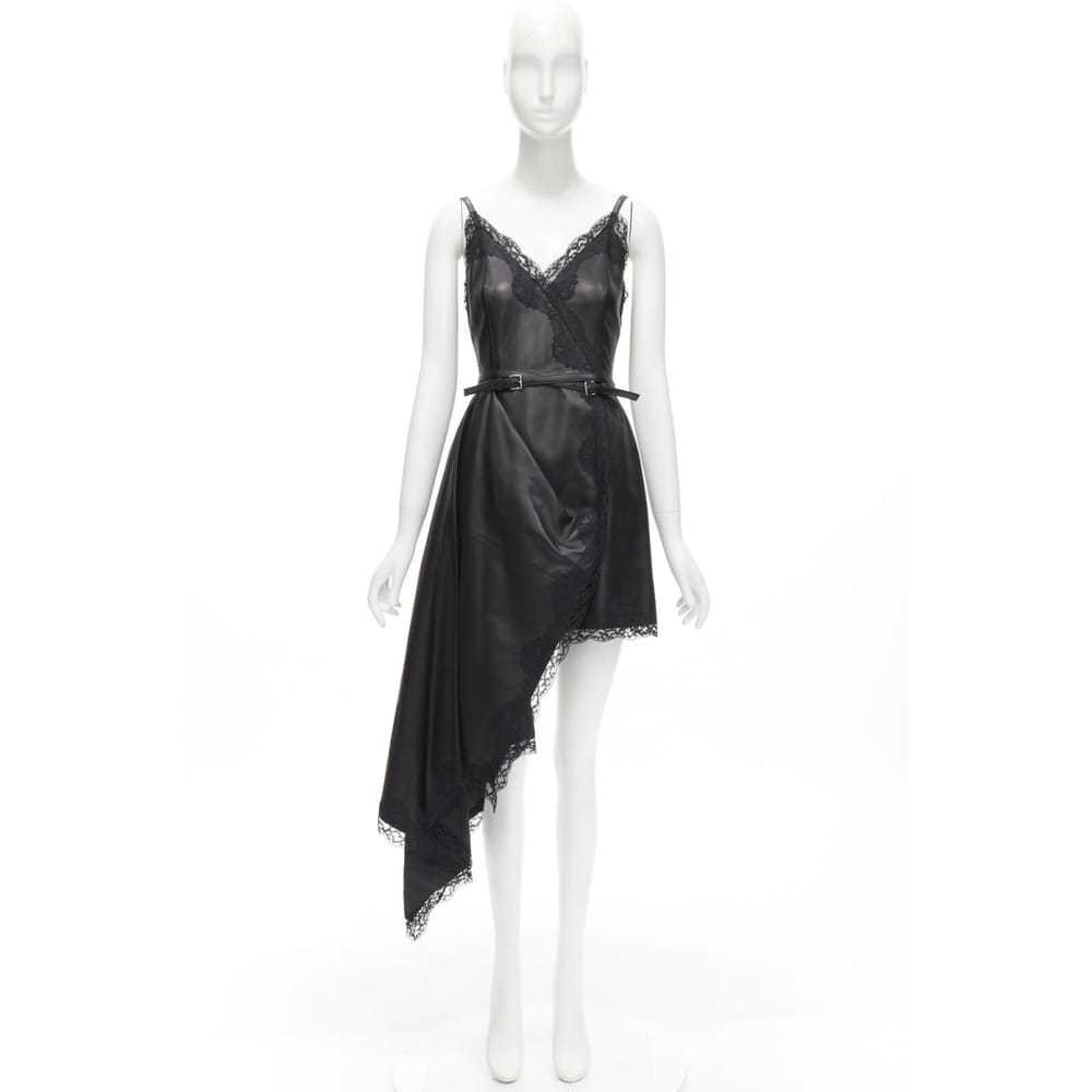 Alexander McQueen Leather mid-length dress - image 11