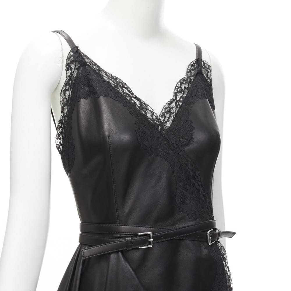 Alexander McQueen Leather mid-length dress - image 2