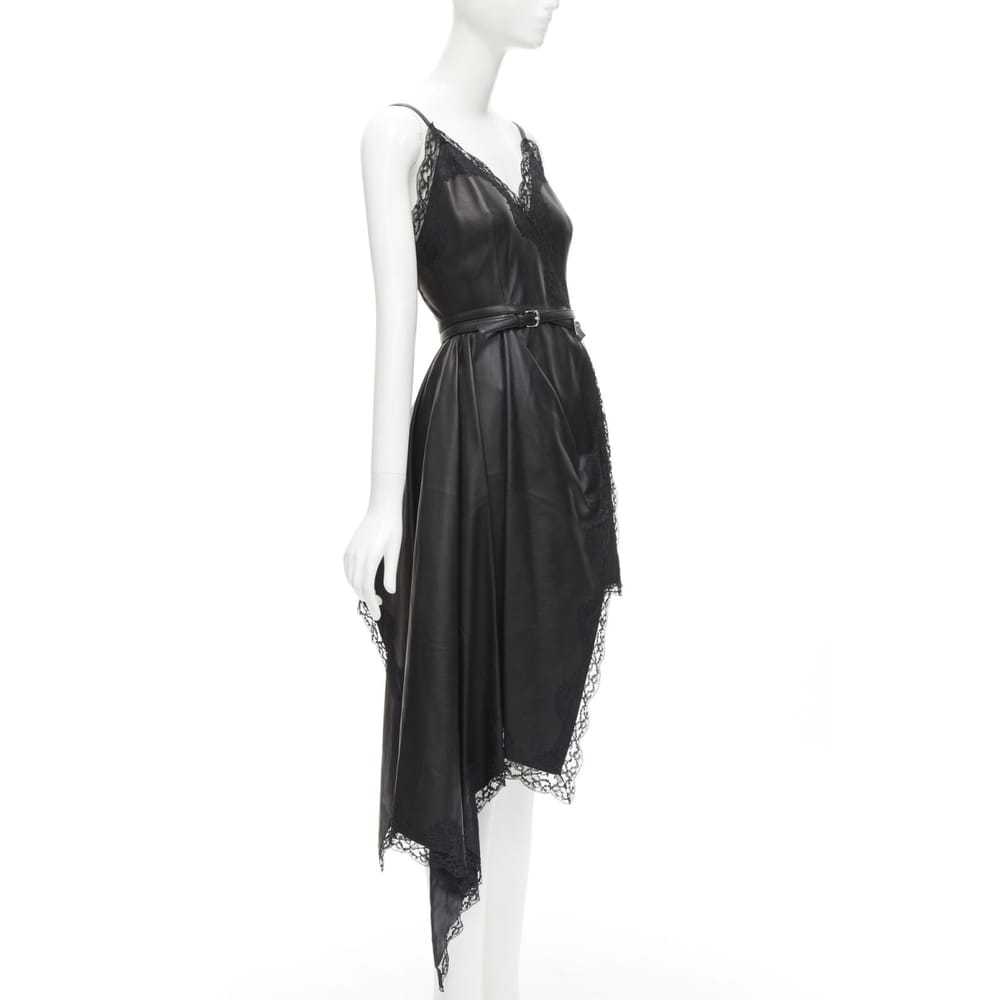 Alexander McQueen Leather mid-length dress - image 3