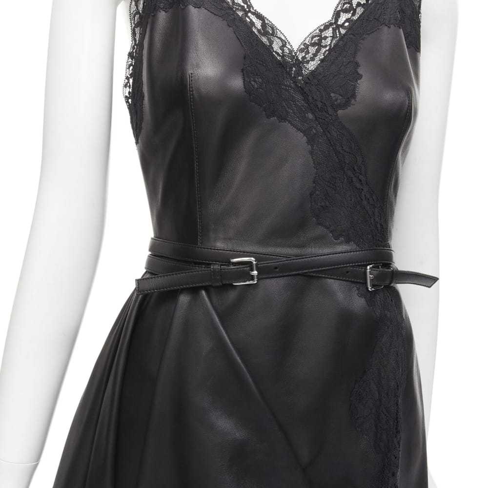 Alexander McQueen Leather mid-length dress - image 7