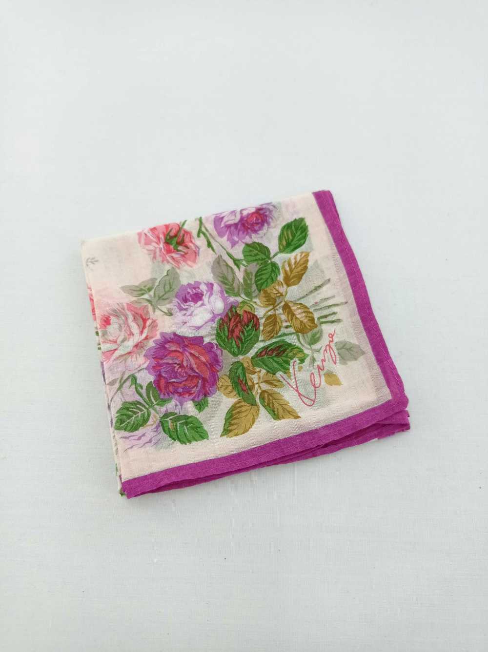 Kenzo × Vintage Kenzo Floral Handkerchief / Neckw… - image 2