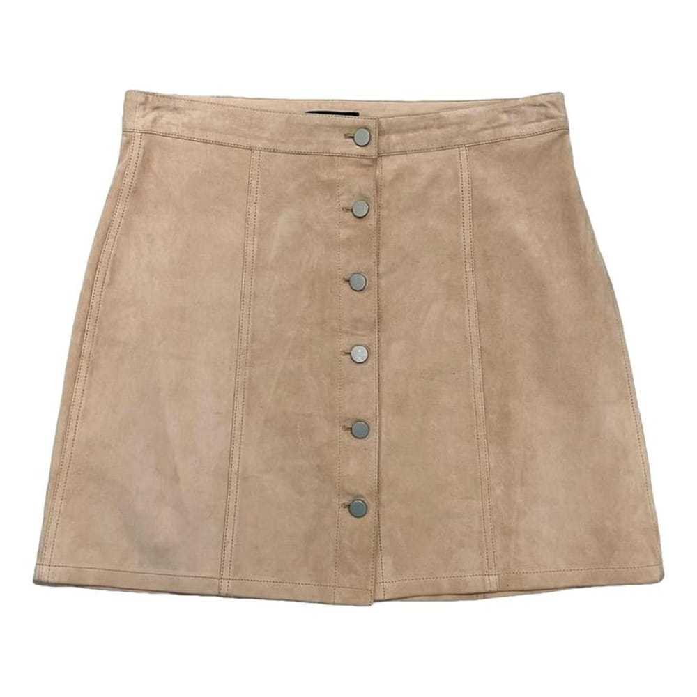 Theory Leather mini skirt - image 1