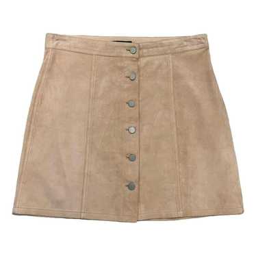 Theory Leather mini skirt - image 1