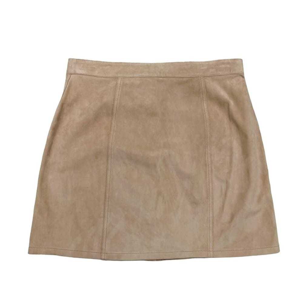 Theory Leather mini skirt - image 2