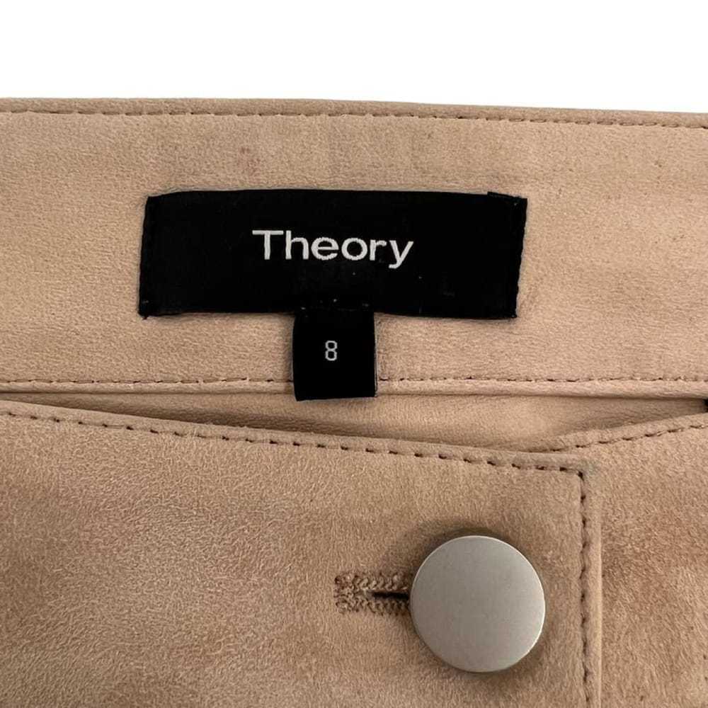 Theory Leather mini skirt - image 5