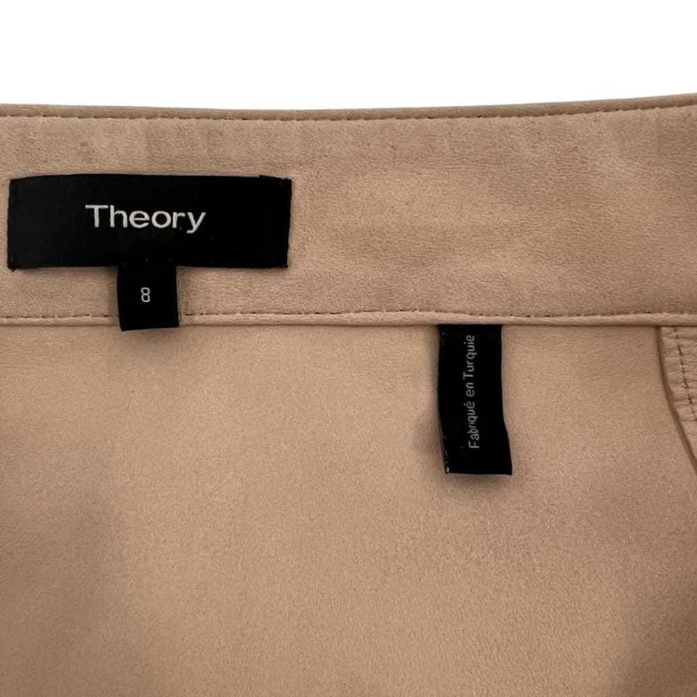 Theory Leather mini skirt - image 6