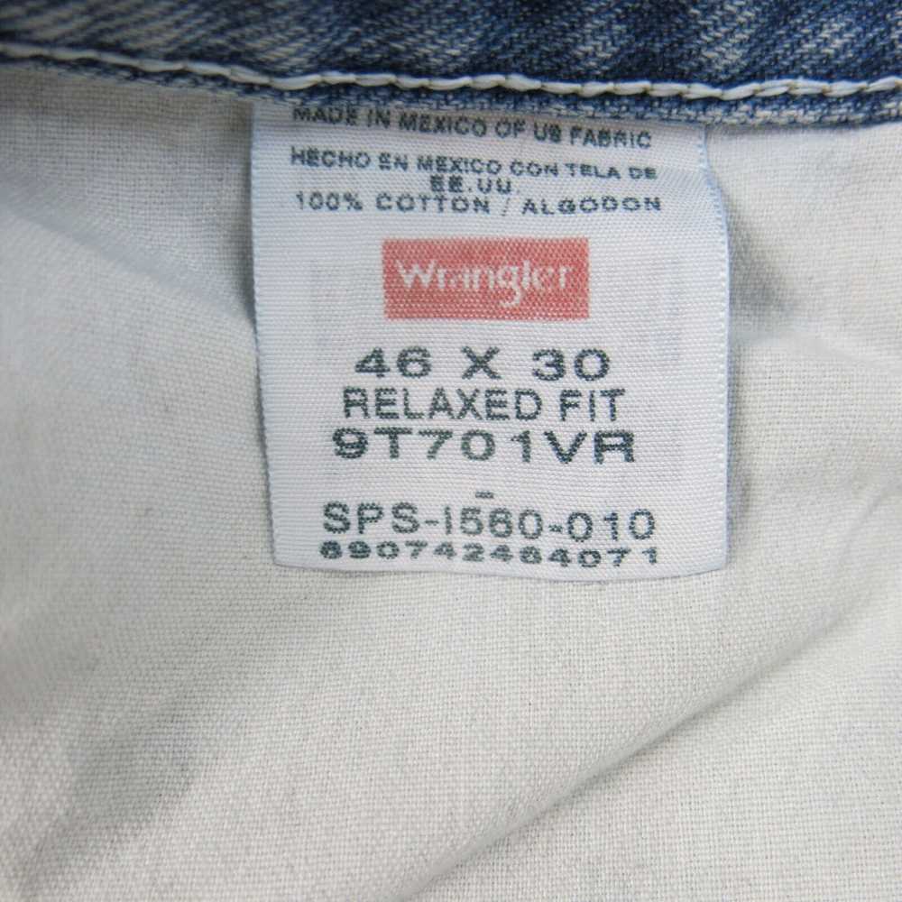 Wrangler Jeans Mens 46X30 Blue Relaxed Fit Straig… - image 7