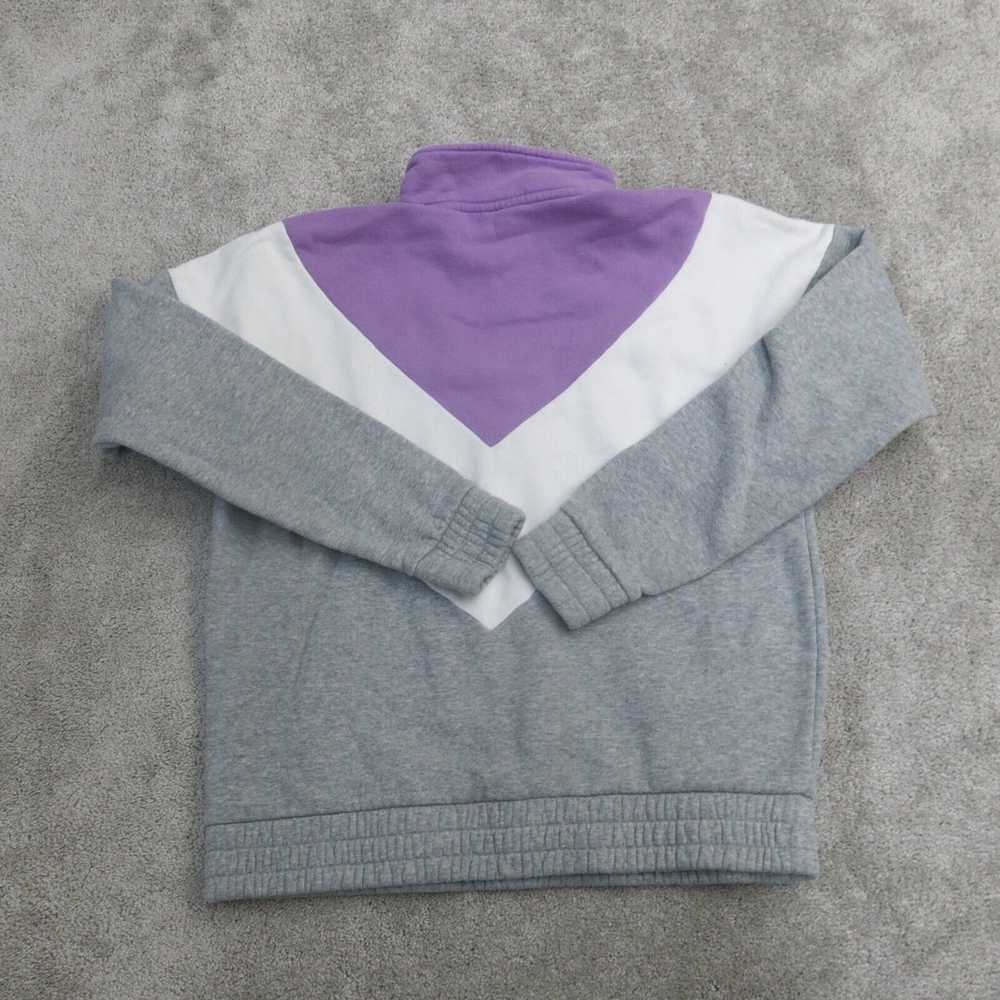 Fila Sweatshirt Womens Medium Gray White 1/4 Zip … - image 2